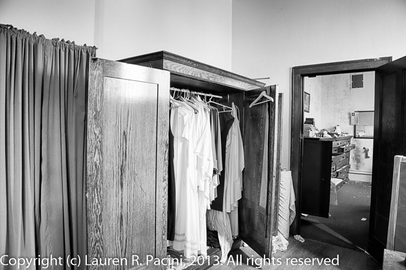 Vestments Hanging in A Closet in a Dressing Room Adjacent to the Chancel