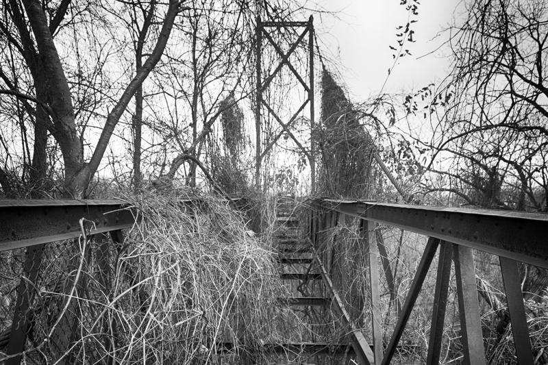 Sidaway Suspension Bridge Showing Missing Decking