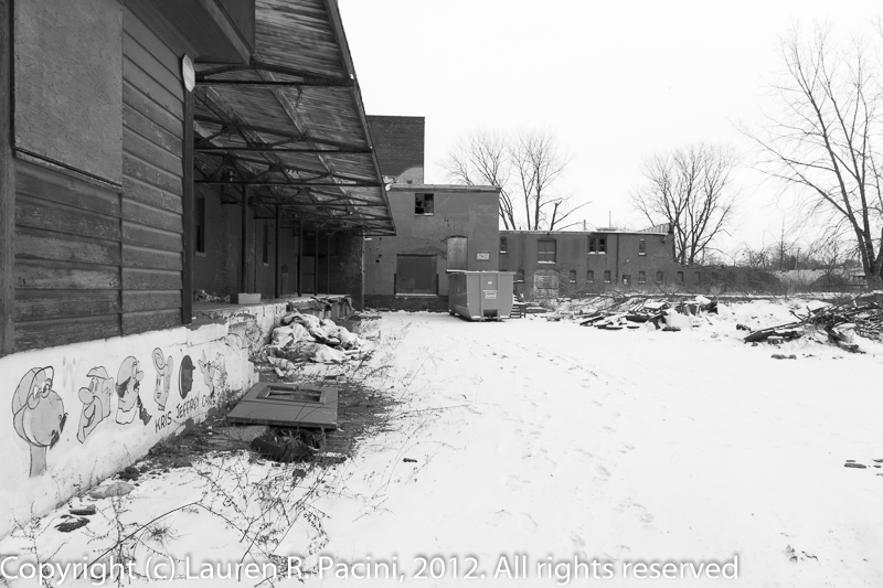 Rear View of Forest City Brewing Company. The Stables in the Distance Once Housed the Horses that Pulled the Wagons to Deliver the Beer.