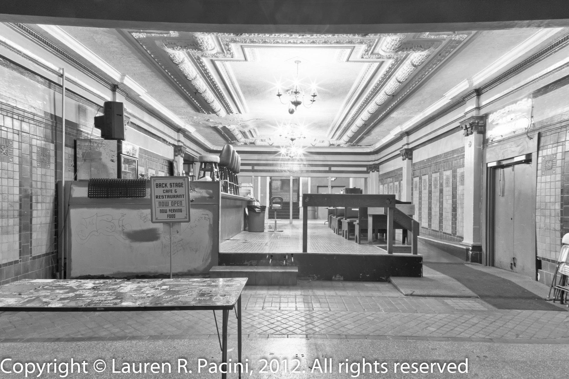 The Outer Lobby, looking toward the Inner Lobby from just inside the Euclid Avenue doors.