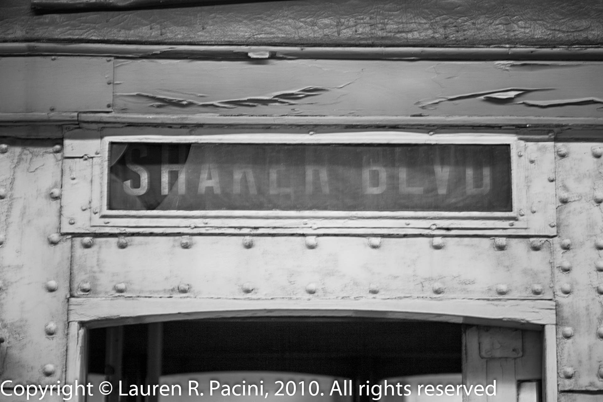 Route Sign Above Car Door