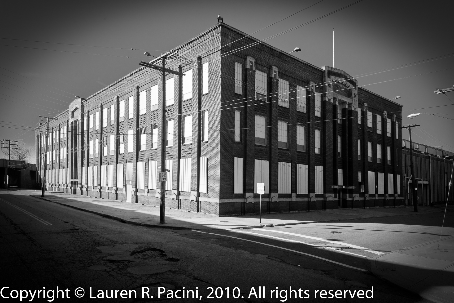 Brush Arc Lamp Factory at Belden and Mason streets (East 40th and Commerce Streets