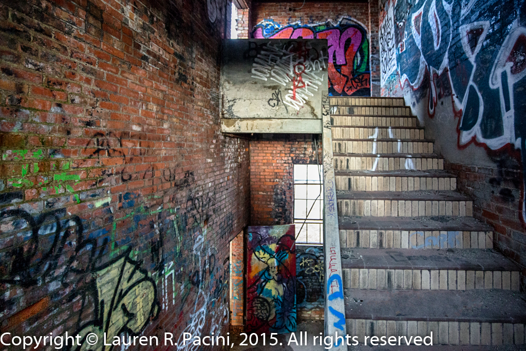 Inside the former warehouse