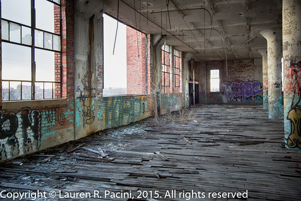 Inside the former warehouse