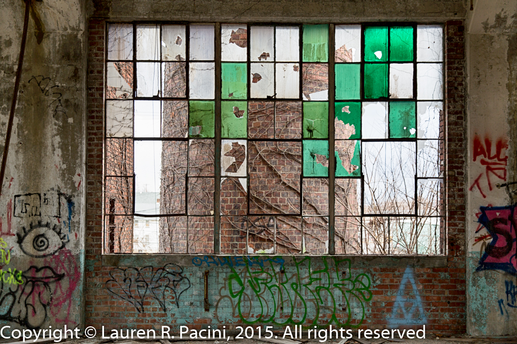 Inside the former warehouse