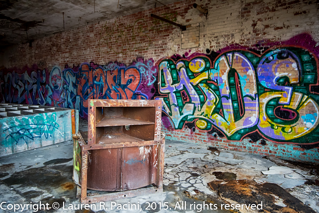Inside the former warehouse